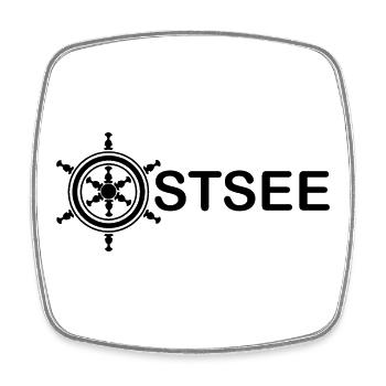 ostsee seemann steuermann kaptän symbol Anker - Viereckiger Kühlschrankmagnet - Weiß - Vorne