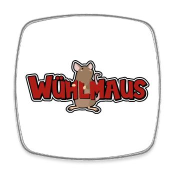 Wühlmaus - Viereckiger Kühlschrankmagnet - Weiß - Vorne