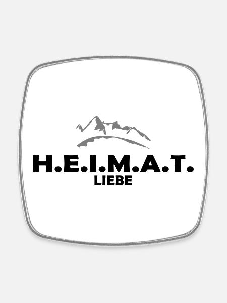 Heimat - Viereckiger Kühlschrankmagnet - Weiß