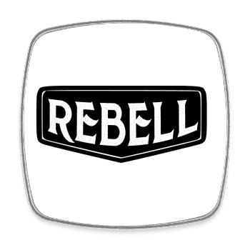 rebel dieb rowdy rebell bandit hustler gang crime - Viereckiger Kühlschrankmagnet - Weiß - Vorne