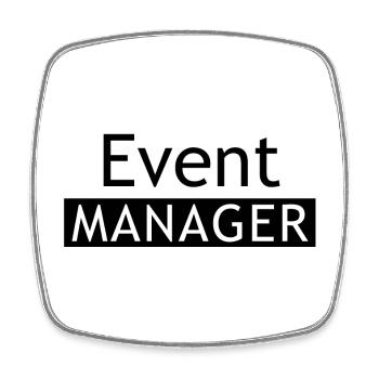 Event Manager Bar - Square fridge magnet - white - Front