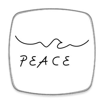 for peace! - Square fridge magnet - white - Front