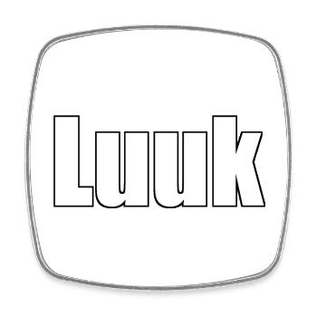 Luuk | - Viereckiger Kühlschrankmagnet - Weiß - Vorne