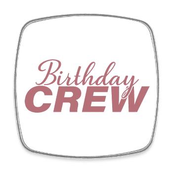 Birthday Crew Matching Group Birthday Party Outfit - Square fridge magnet - white - Front