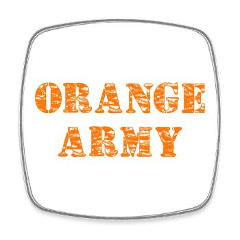 Die orange Legion für echte Fans der Niederlande # - Viereckiger Kühlschrankmagnet - Weiß - Vorne