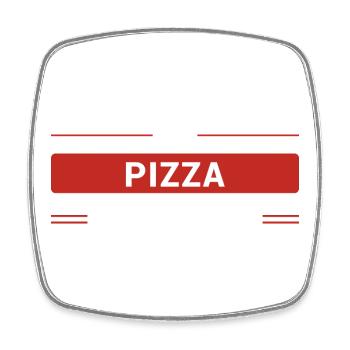 La Pizza, c'est Sacré - Magnet carré - blanc - Devant