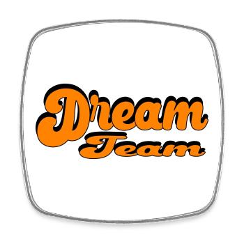 Dream Team Retro Style Design - Magnet carré - blanc - Devant