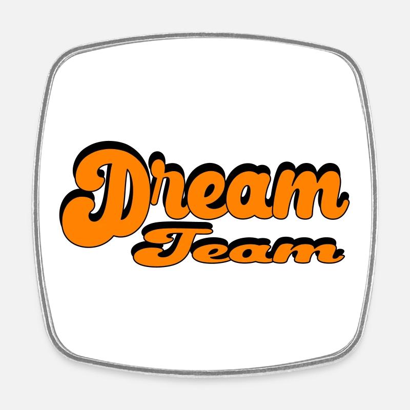 Dream Team Retro Style Design - Magnet carré - blanc
