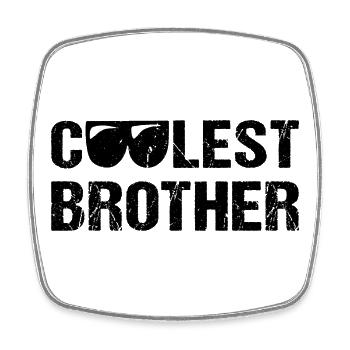 Cooles Frère Cool Bruder - Magnet carré - blanc - Devant