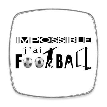 impossible - Magnet carré - blanc - Devant