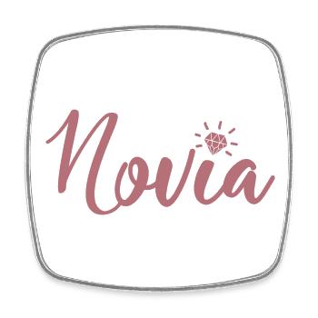 Novia Girlfriend Engagement Bridal Shower Wedding - Square fridge magnet - white - Front