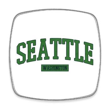 Seattle Washington États-Unis - Magnet carré - blanc - Devant