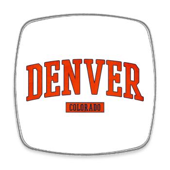 Denver Colorado Arch Emblem - Viereckiger Kühlschrankmagnet - Weiß - Vorne