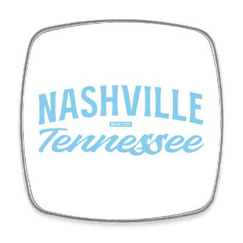 Nashville Script Blau - Viereckiger Kühlschrankmagnet - Weiß - Vorne