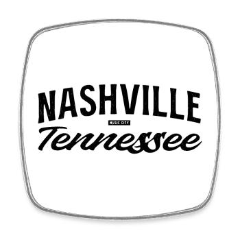 Nashville Schriftzug Musikstadt Tennessee - Viereckiger Kühlschrankmagnet - Weiß - Vorne