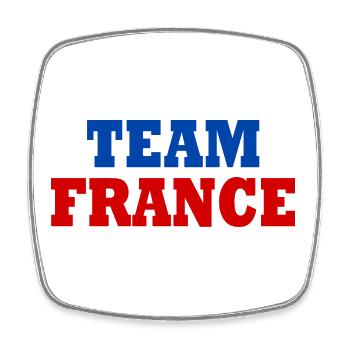 Team france - Square fridge magnet - white - Front