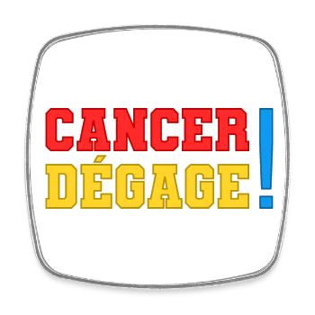 Cancer - Magnet carré - blanc - Devant