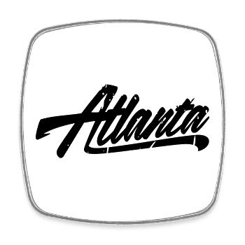 Atlanta City City Shirt - Square fridge magnet - white - Front