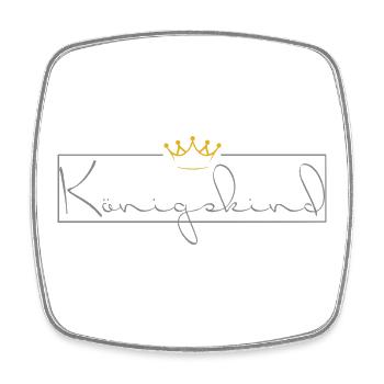 Child of God - gold / grau - Viereckiger Kühlschrankmagnet - Weiß - Vorne