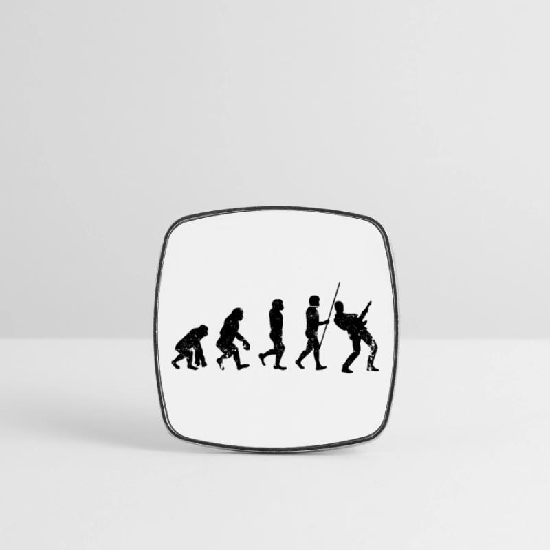 Evolution guitar player Square fridge magnet