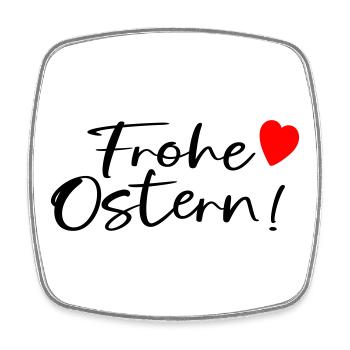 FROHE OSTERN WÜNSCHEN - Viereckiger Kühlschrankmagnet - Weiß - Vorne