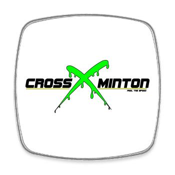 Crossminton - Viereckiger Kühlschrankmagnet - Weiß - Vorne