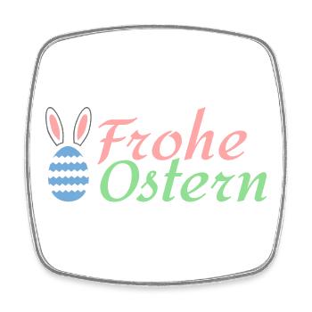 Frohe Ostern - Viereckiger Kühlschrankmagnet - Weiß - Vorne