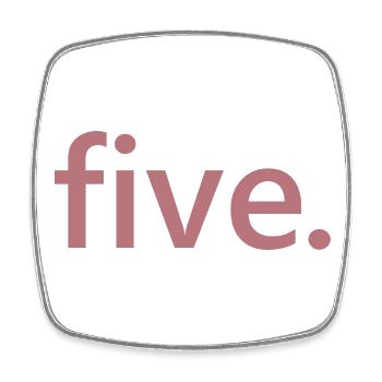 Five - 5 Years Old Birthday, 5 Year Anniversary - Square fridge magnet - white - Front
