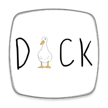 DUCK - Viereckiger Kühlschrankmagnet - Weiß - Vorne