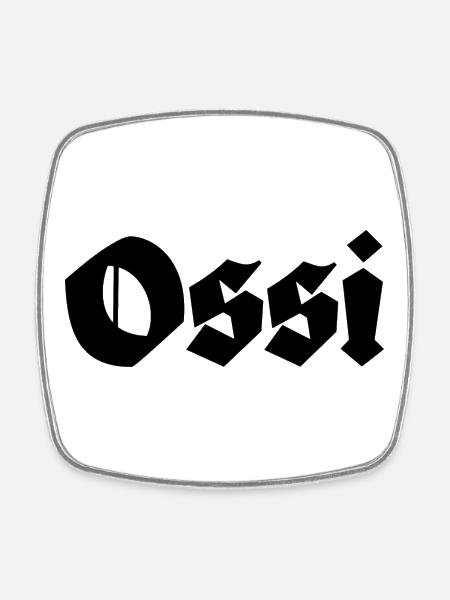 Ossi Ostdeutschland - Viereckiger Kühlschrankmagnet - Weiß