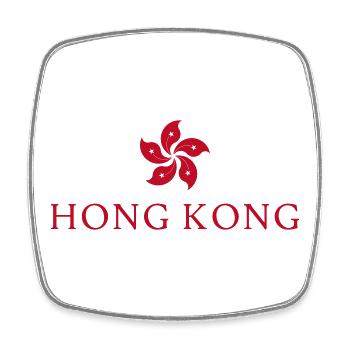 Hong Kong Design – For City Fans - Square fridge magnet - white - Front