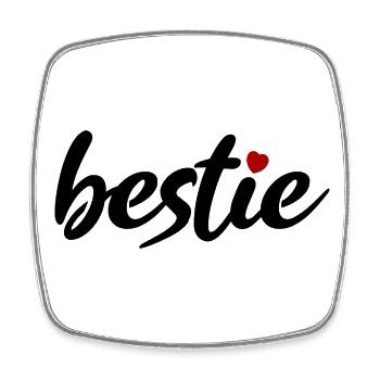 bestie - Viereckiger Kühlschrankmagnet - Weiß - Vorne