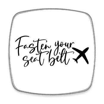 Fasting Your Belt - Square fridge magnet - white - Front