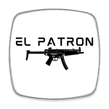 El Patron – Der Leader Look - Viereckiger Kühlschrankmagnet - Weiß - Vorne