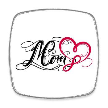Mom Mama Mother's Day - Square fridge magnet - white - Front
