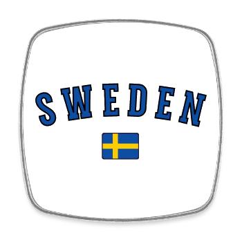 Flagge von Schweden - Viereckiger Kühlschrankmagnet - Weiß - Vorne