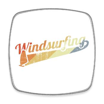 Vintage Windsurfing - Square fridge magnet - white - Front