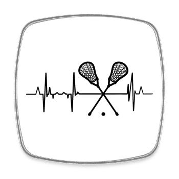 Lacrosse Heartline - Square fridge magnet - white - Front