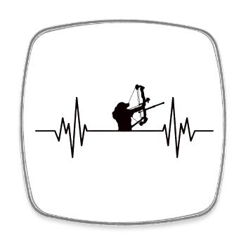 Archery Archery Heartbeat - Square fridge magnet - white - Front