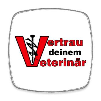 Veterinär Vertrauen - Tierarztmotiv - Viereckiger Kühlschrankmagnet - Weiß - Vorne
