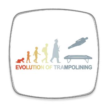 Vintage Trampolinspringer Evolution - Viereckiger Kühlschrankmagnet - Weiß - Vorne