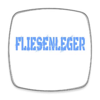 Fliesenleger Design - Viereckiger Kühlschrankmagnet - Weiß - Vorne