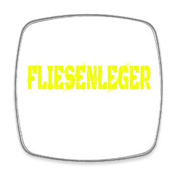 Fliesenleger Design - Viereckiger Kühlschrankmagnet - Weiß - Vorne