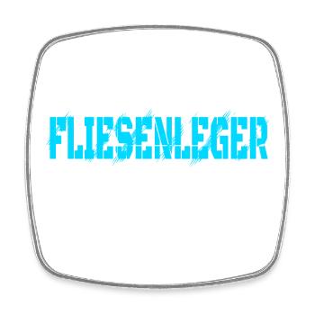 Fliesenleger Design - Viereckiger Kühlschrankmagnet - Weiß - Vorne