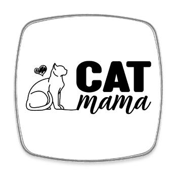 Katze Mama - Viereckiger Kühlschrankmagnet - Weiß - Vorne