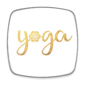 Meditation Quote Yoga Namaste om Flower of Life - Viereckiger Kühlschrankmagnet - Weiß - Vorne