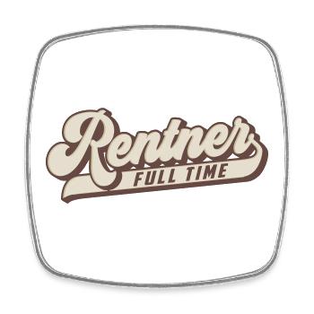 Full Time Rentner | Farben änderbar - Viereckiger Kühlschrankmagnet - Weiß - Vorne