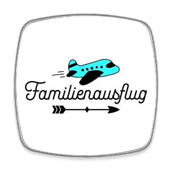 Familienausflug - Viereckiger Kühlschrankmagnet - Weiß - Vorne
