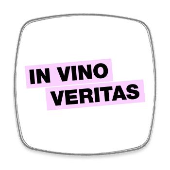 In Vino Veritas - Square fridge magnet - white - Front