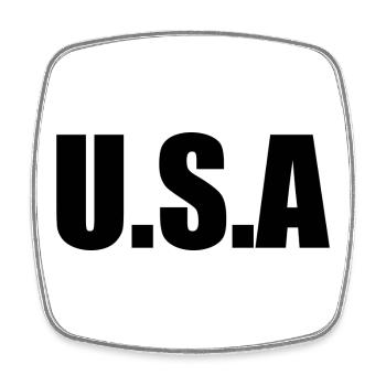 Vereinigte Staaten von Amerika - Viereckiger Kühlschrankmagnet - Weiß - Vorne
